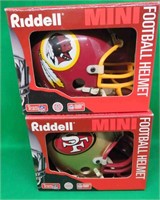 2x NFL Football Riddell Mini Helmet 49ers Redskins