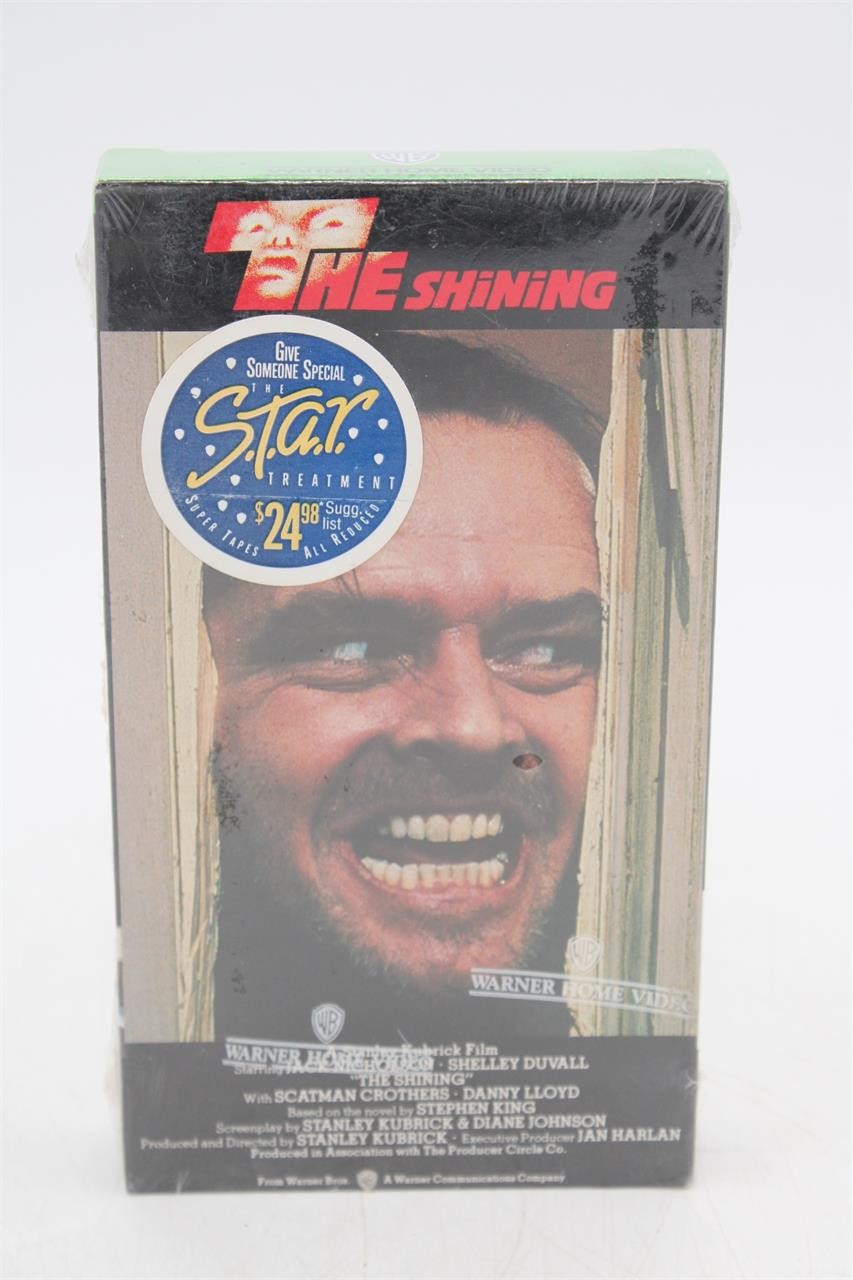Sealed 1986 THE SHINING VHS Movie Cassette Tape