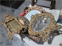 COLLECTION OF ORNATE METAL PICTURE FRAMES