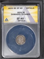 1831 H10C Capped Bust ANACS EF40