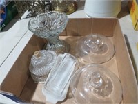 COLLECTION OF VINTAGE COMPOTE, BUTTERDISH MISC
