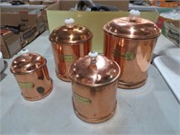 COLLECTION OF COPPER CANNISTERS