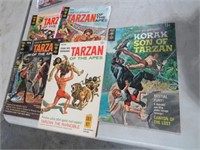 5 VINTAGE GOLDKEY COMIC BOOKS TARZAN