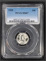 1935 10C Mercury Dime PCGS MS67
