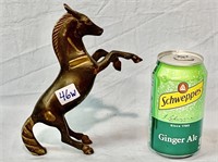 Brass Rearing Horse Figurine