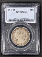 1915-D 50C Barber Half PCGS XF45