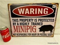 Tin Sign "Minipig"