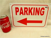 Tin Sign " Parking"