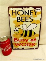 Tin Sign "Honey Bees"