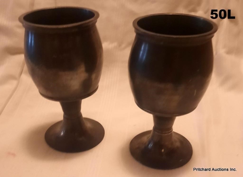 Set Of 18th /19th Century Pewter Goblets