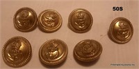 Group of 7 Military Naval Buttons,