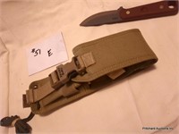 Military Combat Knife With Nylon Scabbard