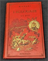 1889 H. Galli L'Allemagne En 1813 Hardcover Book