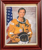 Framed Autographed Robert L Crippen Astronaut Phot
