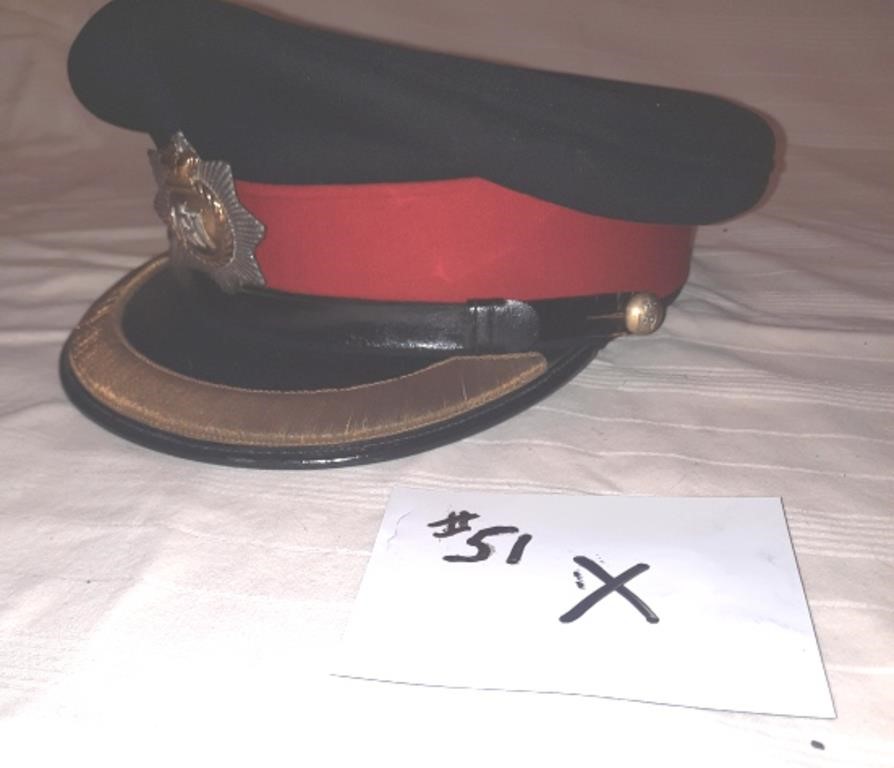 Military Officer's Hat With Cap Badge