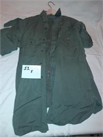 Military 1960's Cotton Canvas Trouser & Shirt
