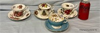 4 Vintage China Teacup & Saucer Sets