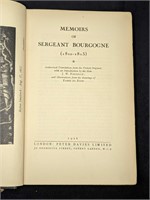 1926 Memoirs Of Sergeant Bourgogne Hardcover B
