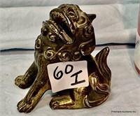 Vintage Miniature Metal Foo Dog Figurine