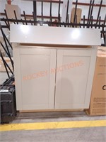 30"W×24"D×35"H Gray Base Cabinet