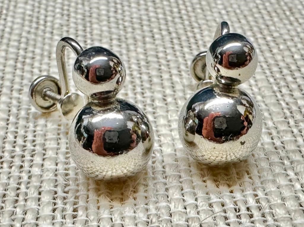 Beau Sterling Silver Screwback Earrings