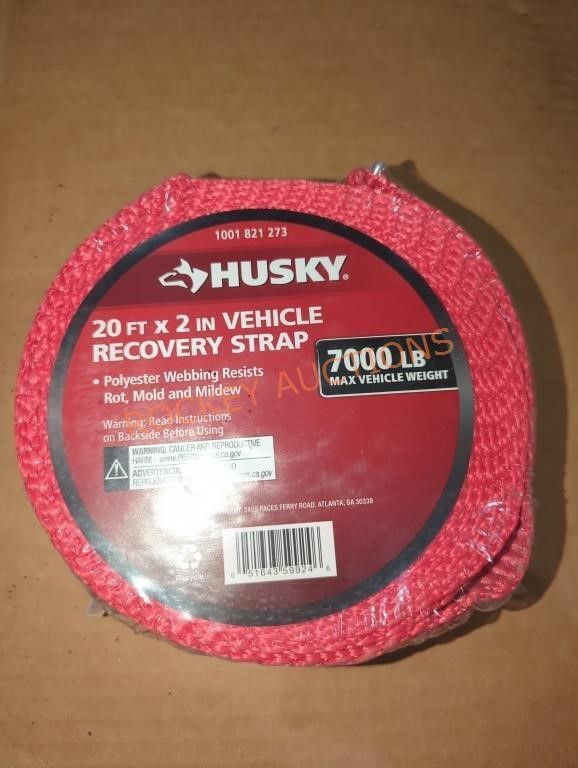 Husky 20'×2" Vehicle Recovery Strap