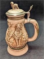 Great Dogs Of The Outdoors Lidded Stein Avon 1991