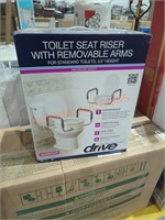 Toilet seat riser with removable arms