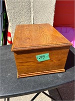 #245 Vintage wood document box