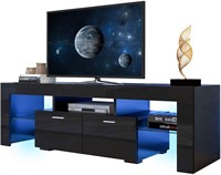 65 Inch LED TV Stand - Black Glossy  Henf