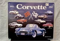 1953-1967 Corvette Metal Sign