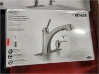 MAXTON PULL OUT KITCHEN FAUCET W/ SOAP LOTION