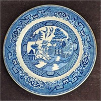 Vintage Blue Willow 9" Dinner Plate
