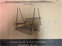 4 ft. Outdoor Wood Porch Swing adjustable hight