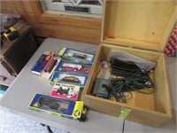 wood box,trains,controller & track