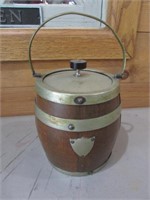 vintage bucket,cracker jar