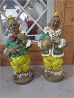1966 clown chalkware figurines