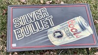 Vintage Coors Light Silver Bullet Sign Lights Up
