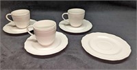 Gibson Designs Miranda China 3 Cups & 4 Saucers