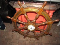 3 ft ridgeway ships wheel clock