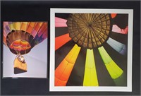 Large Colorful Hot Air Balloon Photos Lot Of Two