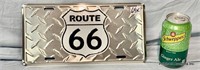 Route 66 License Plate Metal Sign