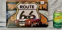 Route 66 License Plate Metal Sign