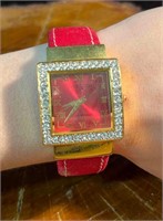 Joan Rivers Classic Collection Red Gold Tone Watch