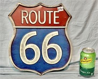 Route 66 Highway Shield Metal Sign Embossed