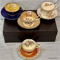 Four Vintage Teacup & Saucer Set