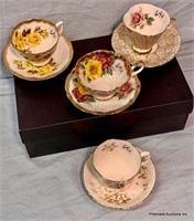 Four English Tea Cup & Saucer Sets