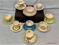 Nine Tea Cup & Saucer Sets