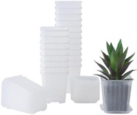 foxany 3\u201d Transparent Plastic Nursery Pots