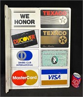 DST Vintage Texaco Credit Card Flange Sign